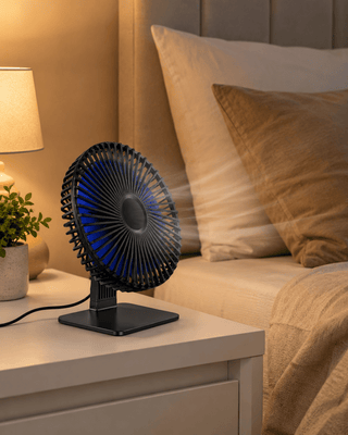 USB Ventilator oszillierend leise für Schreibtisch - Cecile LavelleSchwarz