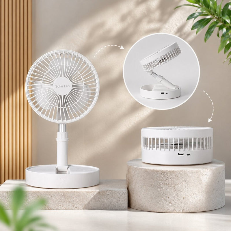 Ventilator klappbar mit Akku als Tisch & Standventilator
