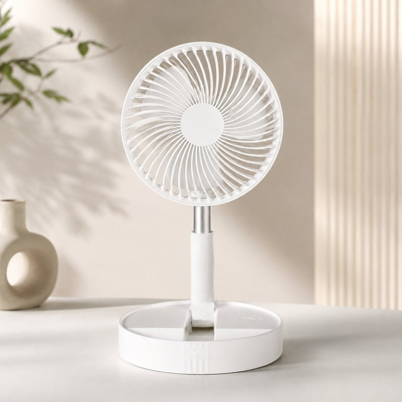 Ventilator klappbar mit Akku als Tisch & Standventilator