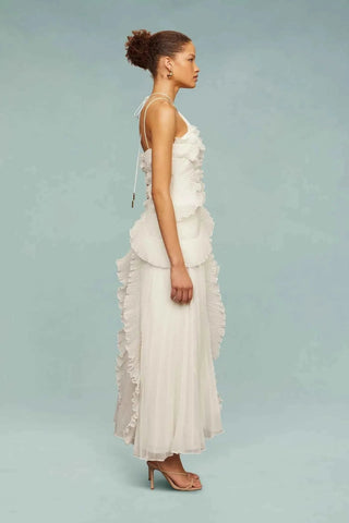 Verspieltes Rüschen - Maxikleid - Cecile LavelleLila