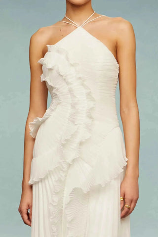 Verspieltes Rüschen - Maxikleid - Cecile LavelleLila