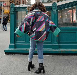 Vintage Jacke Karomuster - Cecile LavelleMehrfarbig