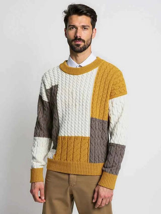 Vintage Pullover Herren - Cecile LavelleWeiß