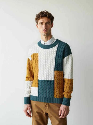 Vintage Pullover Herren - Cecile LavellePetrol