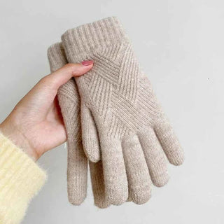 Warme Strickhandschuhe Damen - Cecile LavelleSchwarz