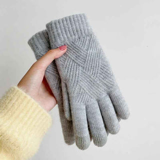 Warme Strickhandschuhe Damen - Cecile LavelleSchwarz