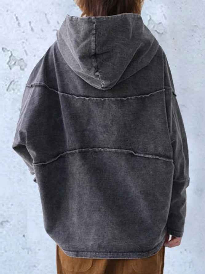 Washed-look hoodie