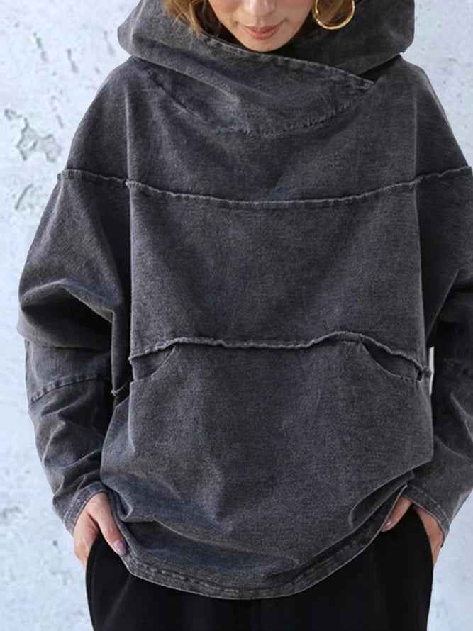 Washed-look hoodie