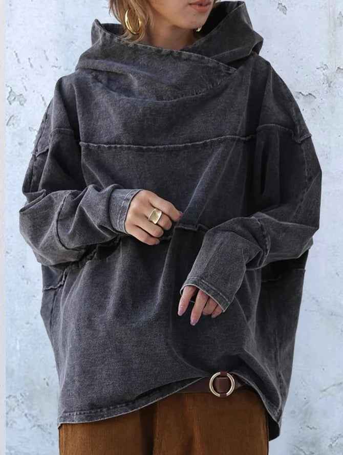 Washed-look hoodie