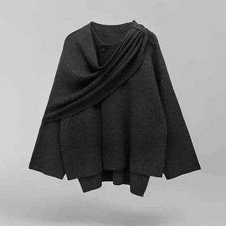 Weich fallender Poncho mit Oversize - Schnitt - Cecile LavelleGrau