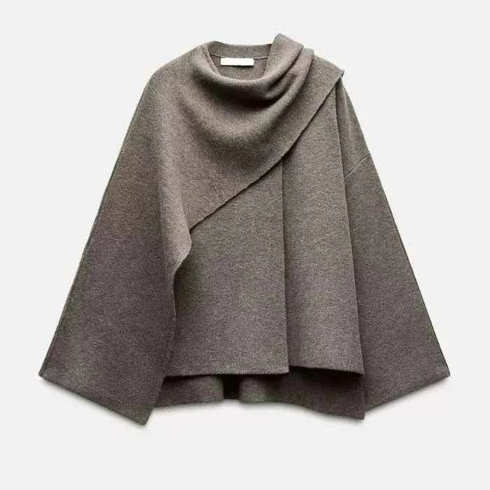 Weich fallender Poncho mit Oversize-Schnitt