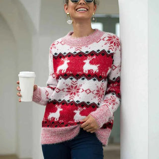 Weihnacht pullover Damen - Cecile LavelleRot