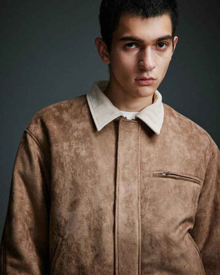 Wildlederlook Bomberjacke Herren - Cecile LavelleBraun