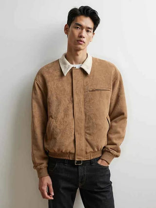 Wildlederlook Bomberjacke Herren - Cecile LavelleBraun