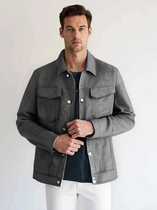 Wildlederlook Jacke Herren - Cecile LavelleTaupe