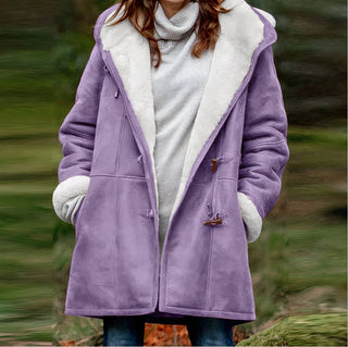 Winterjacke Damen Kapuze in Mauve