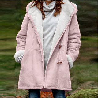 Winterjacke Damen Kapuze in Rosa