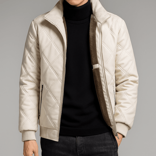 Winterjacke Herren Gesteppt mit Fleecefutter - Cecile LavelleGrün