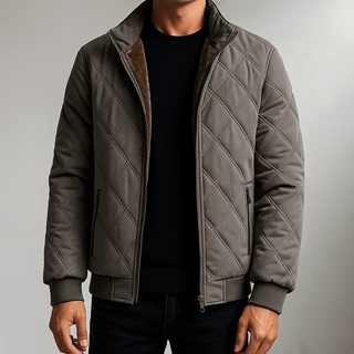 Winterjacke Herren Gesteppt mit Fleecefutter - Cecile LavelleGrün