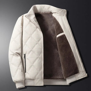 Winterjacke Herren Gesteppt mit Fleecefutter - Cecile LavelleWeiß
