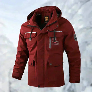 Winterjacke Herren mit Kapuze und Taschen - Cecile LavelleRot