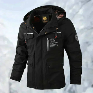 Winterjacke Herren mit Kapuze und Taschen - Cecile LavelleSchwarz