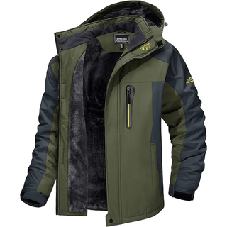 Winterjacke Herren Outdoor mit Fleecefutter - Cecile LavelleGrün