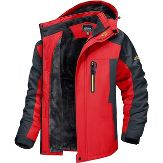 Winterjacke Herren Outdoor mit Fleecefutter - Cecile LavelleRot