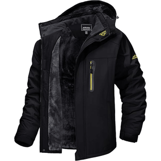 Winterjacke Herren Outdoor mit Fleecefutter - Cecile LavelleSchwarz