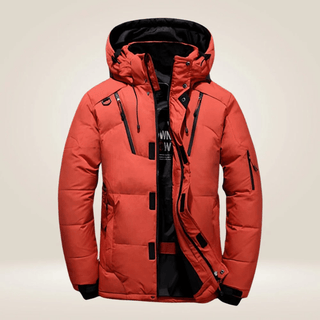 Winterjacke Herren Outdoor mit Kapuze - Cecile LavelleOrange