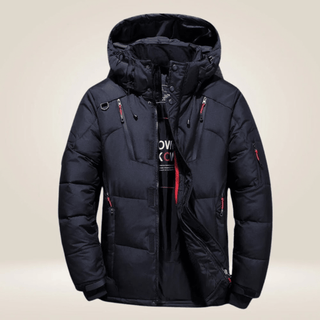 Winterjacke Herren Outdoor mit Kapuze - Cecile LavelleSchwarz