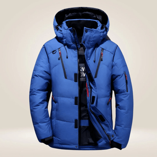 Winterjacke Herren Outdoor mit Kapuze - Cecile LavelleBlau