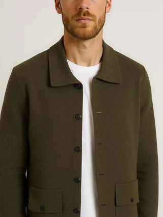 Wolljacke Herren Klassisch - Cecile LavelleMilitärgrün