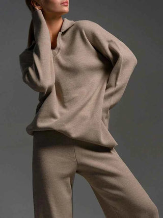 Zweiteiliges Set mit Pullover und weiter Hose