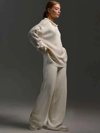 Zweiteiliges Set mit Pullover und weiter Hose