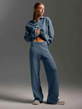 Zweiteiliges Set mit Pullover und weiter Hose