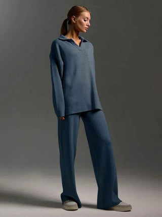 Zweiteiliges Set mit Pullover und weiter Hose