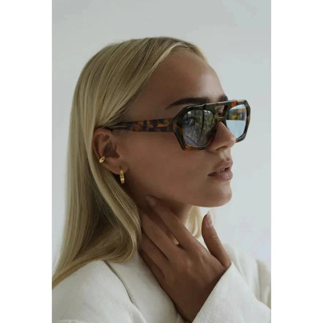Mila – Oversized Sonnenbrille mit eckigem Acetatrahmen und Farbverlauf-Gläsern