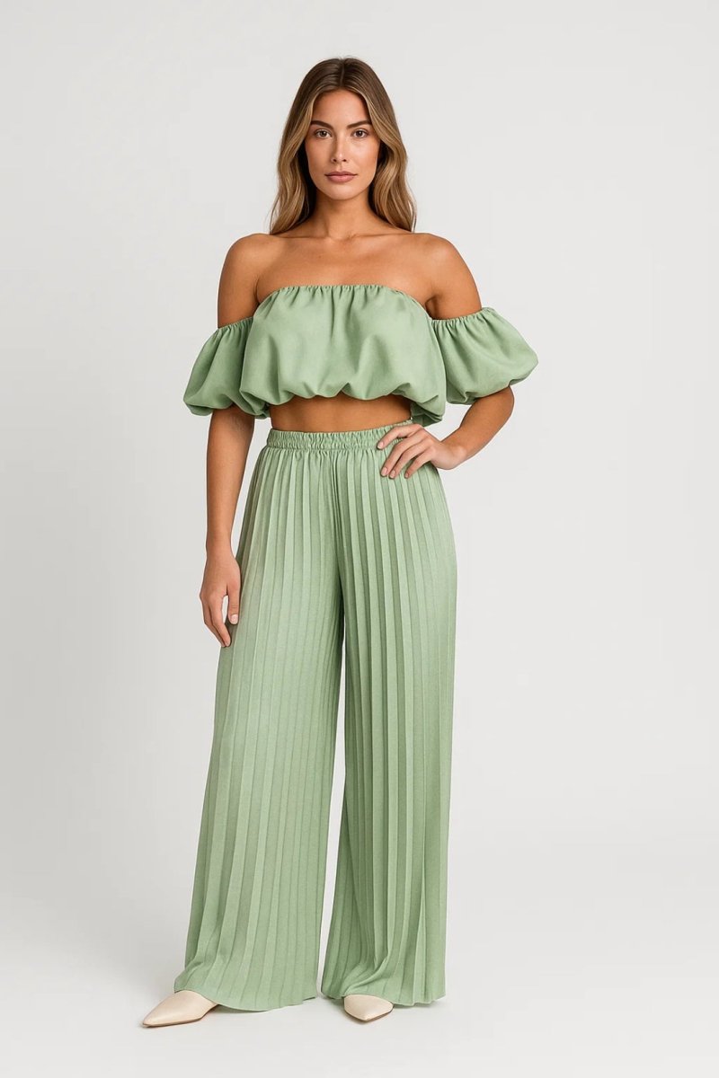 Two-Piece Set Top Pants Elegant