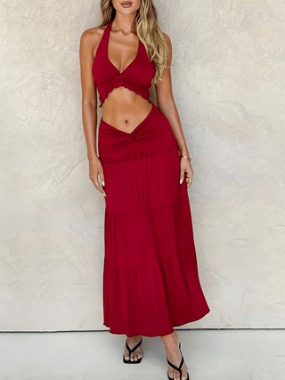 Zweiteiler Set Top Rock Cutout - Cecile LavelleElfenbein