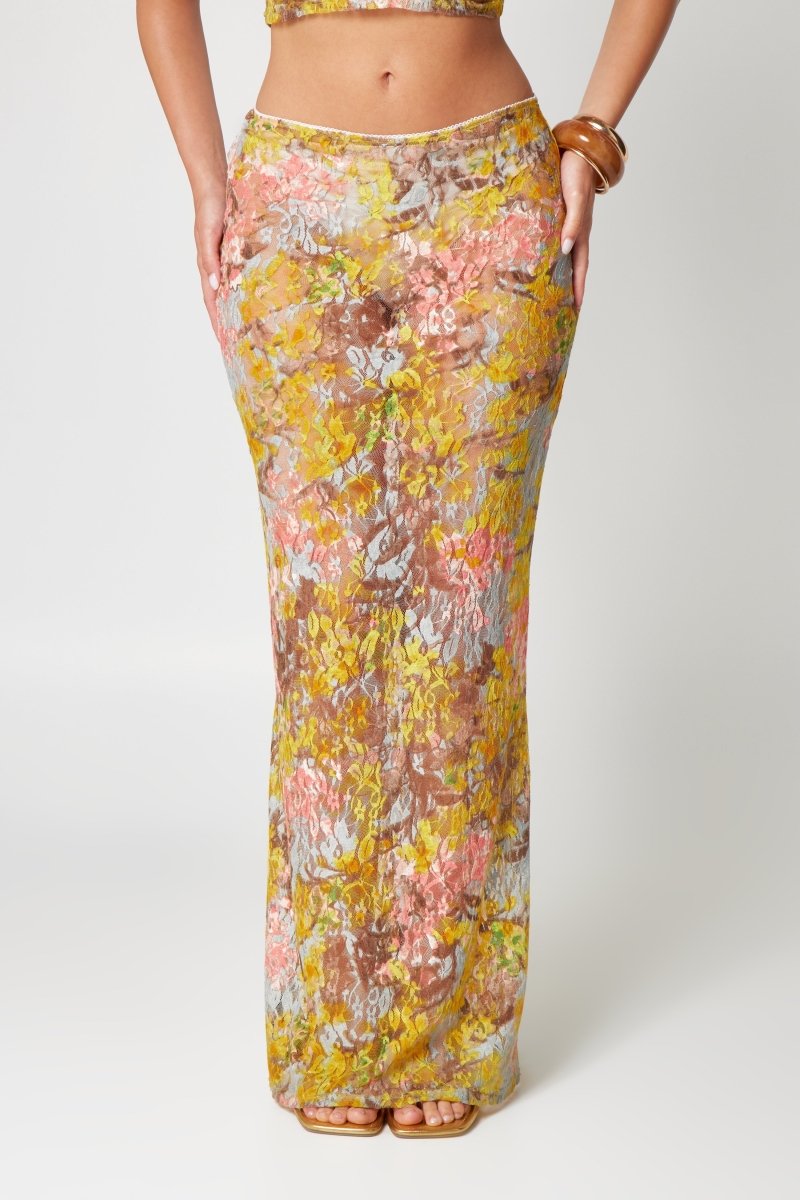 Two-Piece Set Top Skirt Floral